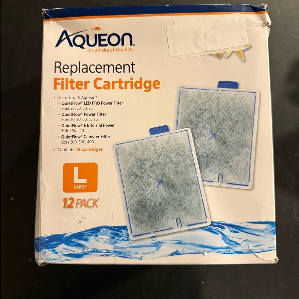 Aqueon Replacement Filter Cartridge 12 Pack
